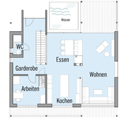 Baufritz Musterhaus Alpenchic - Grundriss Erdgeschoss